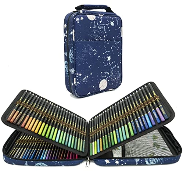 QUER 120 Crayons Aquarellables professionnels pour adultes et enfants, Des mines de qualité supérieure, intensément Crayons de couleur, pour créer de magnifiques mélanges avec l'eau