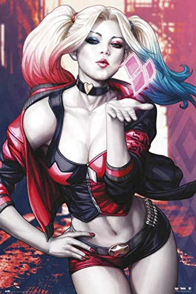 Erik® - Poster DC Harley Quinn Kiss - Papier Glacé - 91x61cm