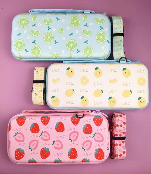 Nintendo Switch Classic and Oled Case - Adorable Kawaii Lemon and Lime Carrying Case