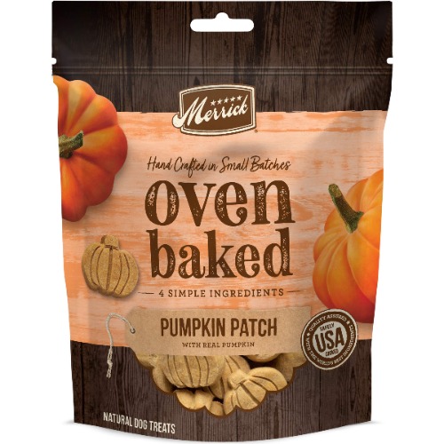 Merrick Oven Baked Natural Crunchy Dog Treats Crafted in The USA - Oven Baked Pumpkin Patch 11 Ounce (Pack of 1)