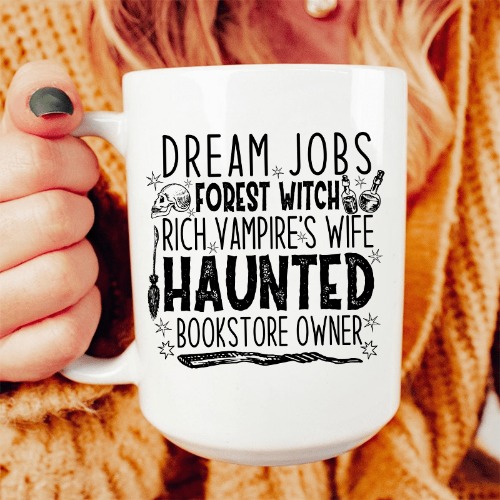 Dream Jobs Halloween Ceramic Mug 15 oz - White / One Size