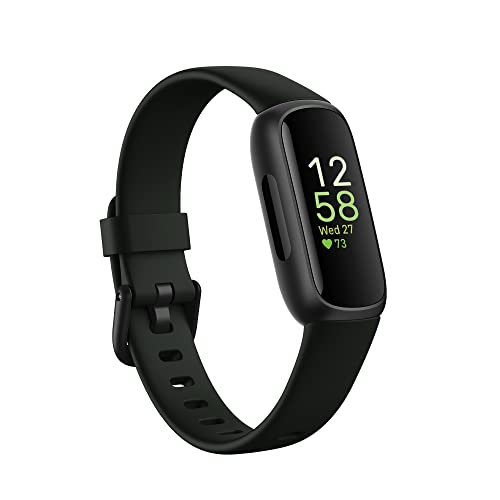 Fitbit Inspire 3 Health and Fitness Tracker with Stress Management, Workout Intensity, Sleep Tracking, 24/7 Heart Rate and More, Midnight Zen/black, One Size (S and L Bands Included) - Black/Midnight Zen