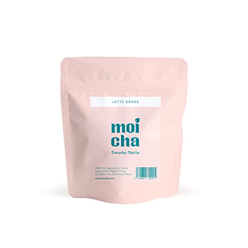 Everyday Matcha Green Tea Powder 30g by Moicha - Latte grade Japanese Green Tea from Uji Japan - Enjoy in Matcha Latte, Smoothies, Baking - Latte Grade - 30 g (Pack of 1)