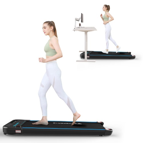 CITYSPORTS Laufband, 440-W-Motor mit Bluetooth- und LCD-Display, maximale Geschwindigkeit 6 km/h, ideal für Fitness zu Hause und im Büro (Blau)