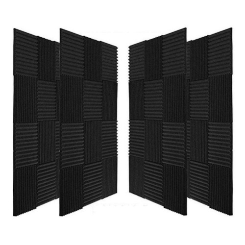 50 Pack Acoustic Panels Soundproof Foam for Walls Sound Absorbing Panels Soundproofing Panels Wedge for Home Studio Ceiling, 1" X 12" X 12" (black)