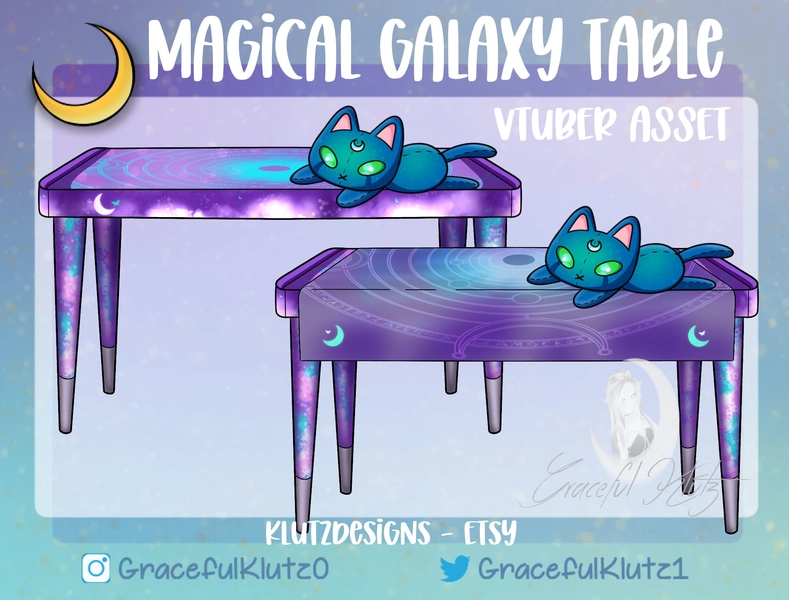 Magical Galaxy Interchangeable Tables | Vtuber Asset