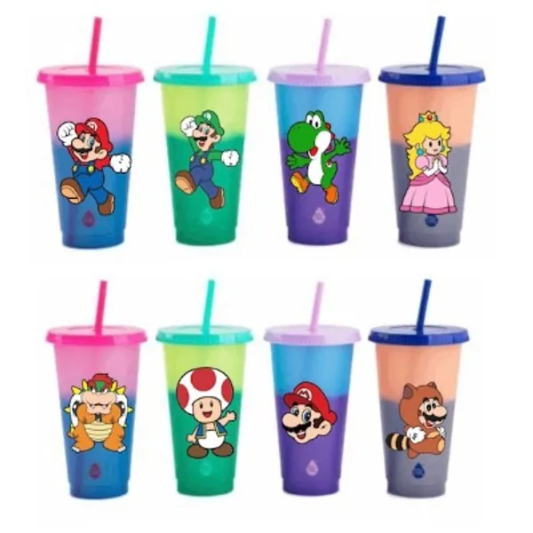 Super Mario Brothers Inspired Color Changing Cup With Name | Etsy