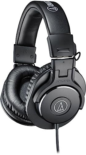 Audio-Technica ATH-M30x Professional Studio Monitor Headphones, Black - Black