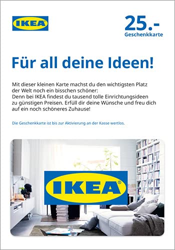 IKEA Gutscheinkarte - für Deutschland - per Post - 25 - IKEA