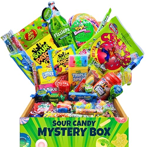 SnackHut Sour Candy Variety Pack Assorted Candy Box - Sour Candy Gift Box - Super Sour Candy - Bulk Sour Candy Assortment - Fun Care Package for Kids, Teens, Adults, or Movie Night