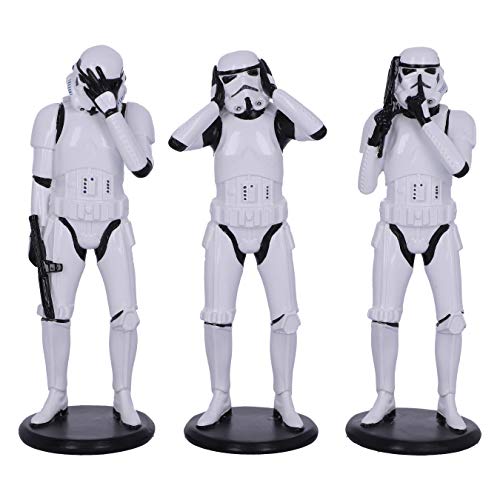 NEMESIS NOW Original Stormtrooper im Stil der „3 Weisen“, Sciencefiction-Figuren, Weiß, 14cm - Heimdeko