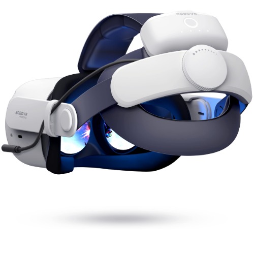 BOBOVR M1 Plus Head Strap med batteri, kompatibel med Meta Quest 2, Elite Strap för förbättrat stöd och 5200 mah Hot-swappable Battery Pack Design