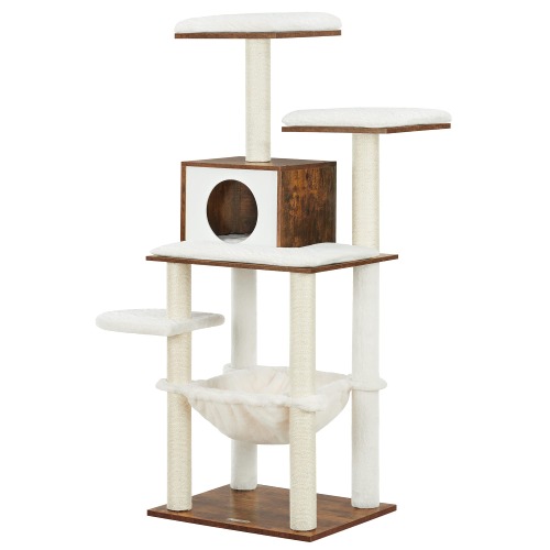FEANDREA Cat Tree 138 cm - Vintage Brown