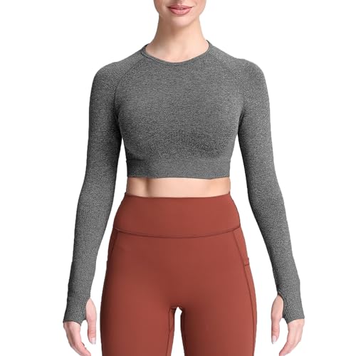 Aoxjox Long Sleeve Crop Top