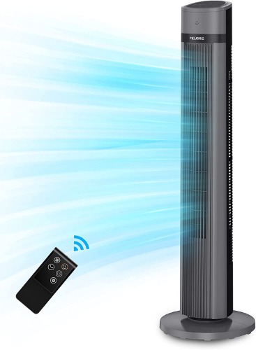 PELONIS 40''Oscillating Tower Fan | Remote Control | Quiet Stand Up | 3 Speed Settings | 3 Modes |15-Hour Timer | LED Display | for Bedroom Home Office Use| Black - Black 40-inch PELONIS 40-inch Tower Fans