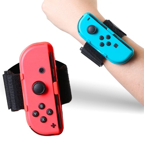 Leg Strap for Nintendo Switch Sports,Wrist Band Compatible with Switch, Adjustable Leg Strap Compatible with Switch Ring Fit Adventure and Wrist Band for Switch Just Dance - 0.98ft and 1.97ft - RedBlue New
