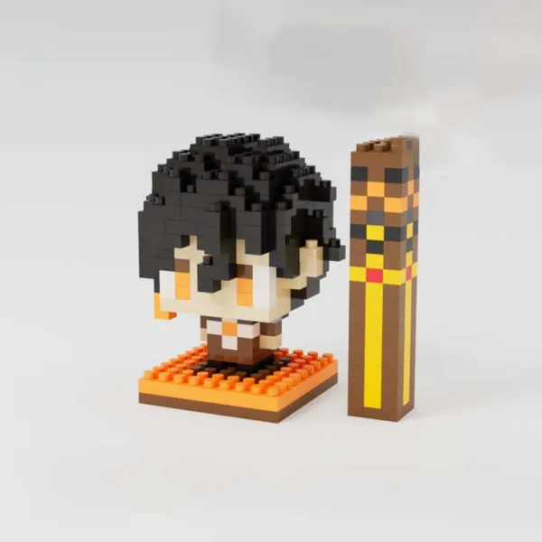 Chibi Genshin Impact Figure DIY Building Blocks Genshin Impact Desk Decor - Zhongli