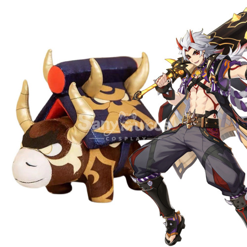 Game Genshin Impact Cosplay Arataki Itto Accessory Doll