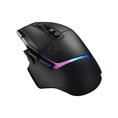 Logitech G502 X Plus Lightspeed Wireless Optical Mouse - LIGHTFORCE hybrid switches, LIGHTSYNC RGB, HERO 25K gaming sensor, compatible with PC - macOS/Windows - Black - Black - Wireless - RGB - Mouse