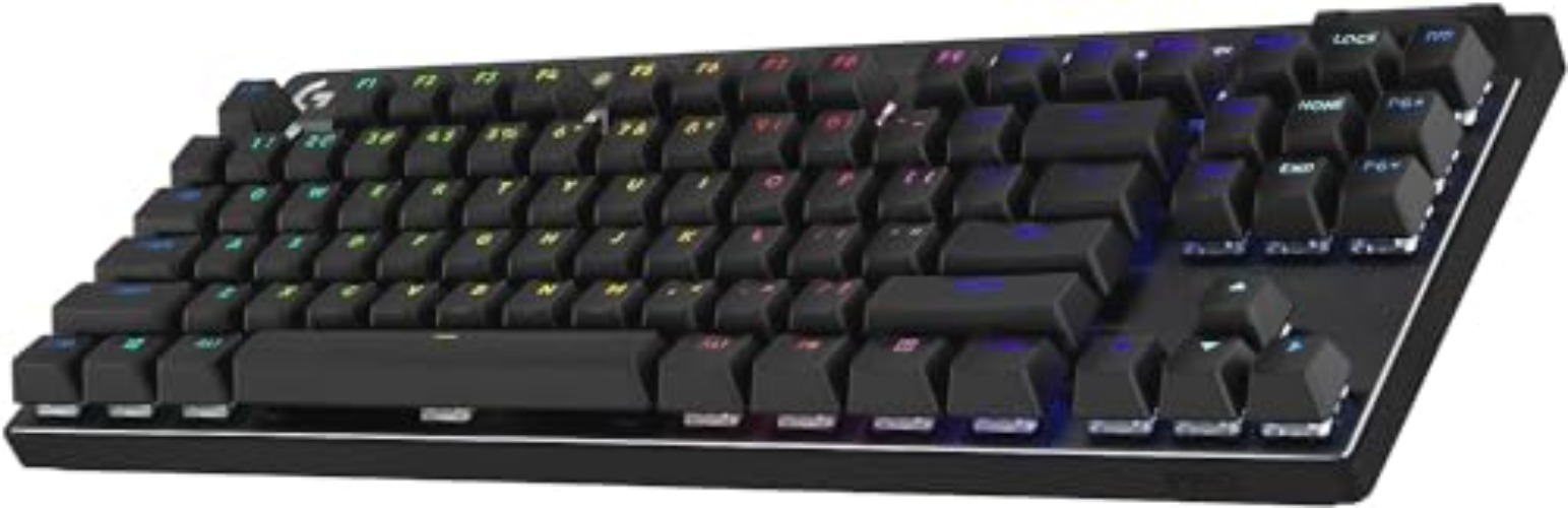 Logitech G PRO X TKL LIGHTSPEED Wireless Gaming Keyboard, Ultra-Portable Tenkeyless Design, LIGHTSYNC RGB, PBT keycaps, Tactile Switches (GX Brown) - Black - Black - TKL - Wireless - Tactile - Keyboard