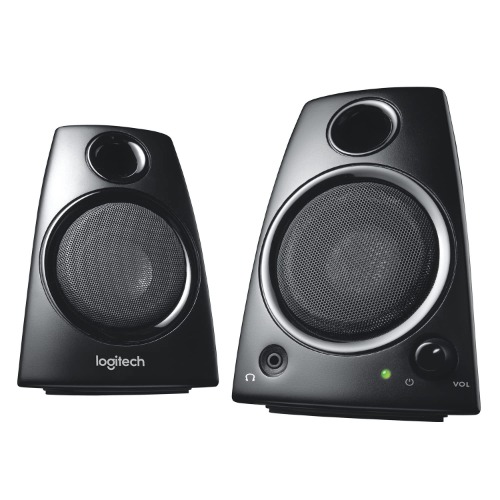 Logitech Z130 PC Speakers, Full Stereo Sound, Strong Bass, 3.5mm Audio Input, Headphone Jack, Volume Controls, Computer/TV/Smartphone/Tablet - Black - Speaker
