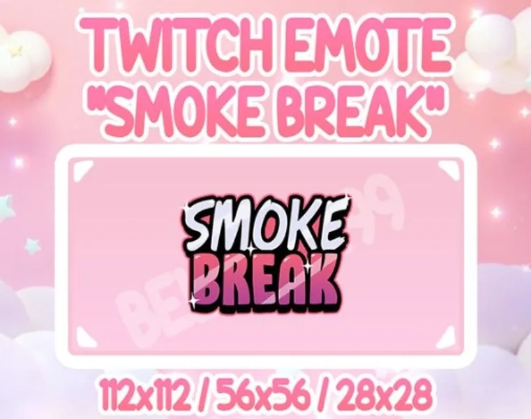 Twitch Emote SMOKE BREAK - Etsy