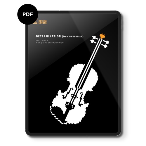 Determination (from UNDERTALE) (for Solo Viola with Piano Accompaniment) Digital Sheet Music
