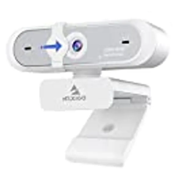 NexiGo N660P 1080P 60FPS Webcam with Software Control, Dual Microphone & Cover, Autofocus, HD USB Computer Web Camera, for OBS/Zoom/Skype/FaceTime/Teams/Twitch, White
