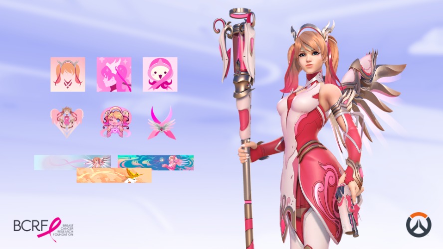 Overwatch® 2: Rose Gold Mercy Bundle | BCRF Event
