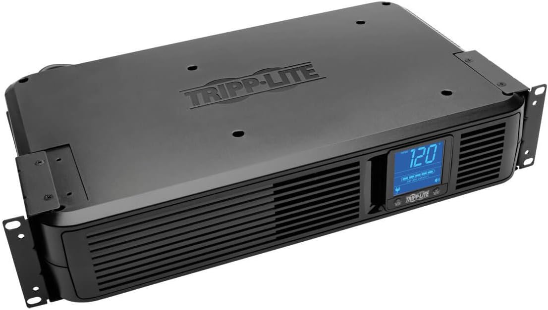 Tripp Lite SMART1500LCD 1500VA Smart UPS Battery Back Up, 900W Rack-Mount/Tower, LCD, AVR, USB, DB9, 3 Year Warranty & Dollar 250,000 Insurance Black - 1500VA UPS