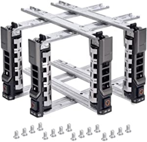 2.5" SAS SATA Hard Drive Tray Caddy 4Pack, Compatible with Dell G176J PowerEdge R610 T610 R620 R710 T710 R720 R815 R820