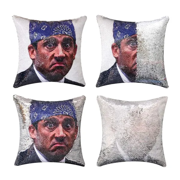 MICHAEL SCOTT - The Office "Prison Mike" Fan Sequin Pillowcase