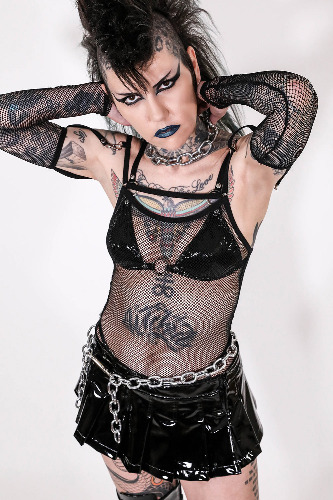 Transformer Fishnet Top | S / Black