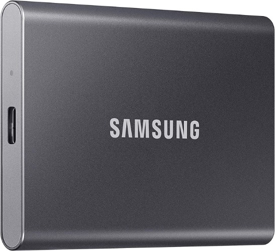 SAMSUNG SSD T7 Portable External Solid State Drive 1TB, Up to 1050MB/s, USB 3.2 Gen 2, Reliable Storage for Gaming, Students, Professionals, MU-PC1T0T/AM, Gray - Titan Gray 1 TB