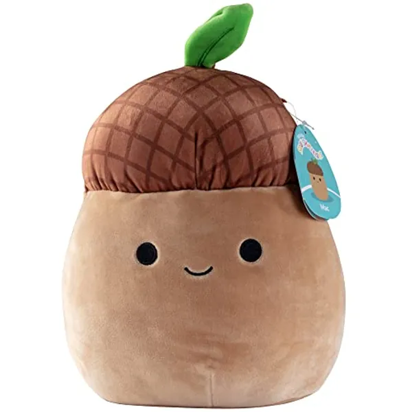 Squishmallows 10" Mac The Acorn Plush - Officially Licensed Kellytoy - Collectible Cute Soft & Squishy Acorn Stuffed Animal Toy - Add to Your Squad - Gift for Kids, Girls & Boys - 10 Inch