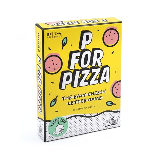 Big Potato P for Pizza: Build a Giant Pizza Slice Before Anyone Else Family Word Game Great for Adults and Kids. The same fun family board game in a new smaller box - P for Pizza - Same Game Smaller Box