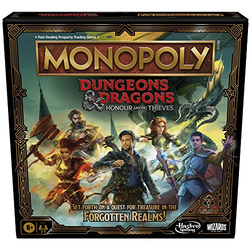 Monopoly Dungeons & Dragons: Honor Among Thieves Game, Inspired by the Movie, D&D Board Game for 2-5 Players - DUNGEONS & DRAGONS