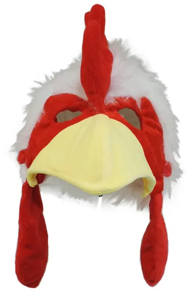Chicken Rooster Plush Costume Hat Adult Size