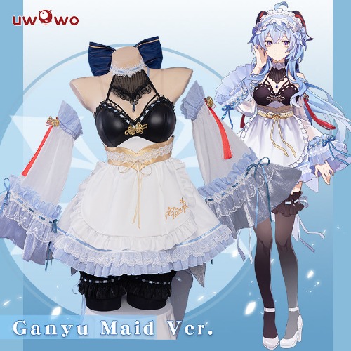 Exclusive Authorization Uwowo Game Genshin Impact Fanart Ganyu Maid Ver Cosplay Costume - 【Pre-sale】 L