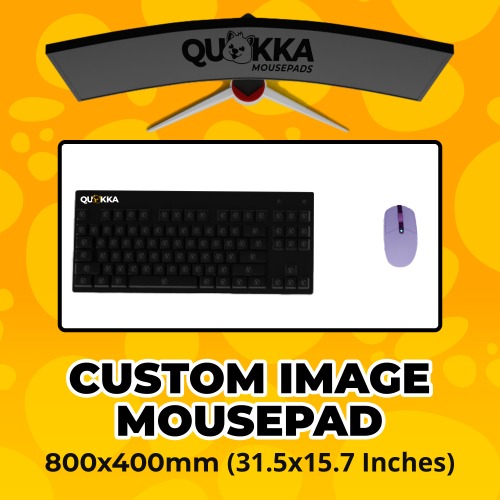 Custom Mousepad 800x400mm - Black Stitched / 3mm