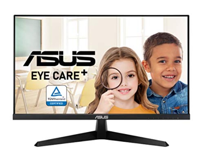 ASUS VY249HE Gaming Monitor | 24 Zoll Full HD | 75 Hz, 1ms MPRT, FreeSync, GamePlus | IPS Panel, Vesa 100x100, 16:9, 1920x1080, HDMI, D-Sub, Schwarz - 24" Full HD IPS - Schwarz