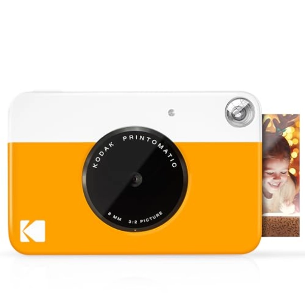 KODAK Printomatic Digital Instant Print Camera - Full Color Prints On ZINK 2x3" Sticky-Backed Photo Paper (Yellow) Print Memories Instantly