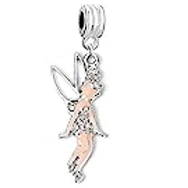 Sexy Sparkles Tinkerbell Fairy with Rhinestones Charm Bead for Snake Chain Charm Bracelet