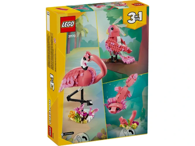 Wild Animals: Pink Flamingo 31170 | Creator 3-in-1 | Buy online at the Official LEGO® Shop US 