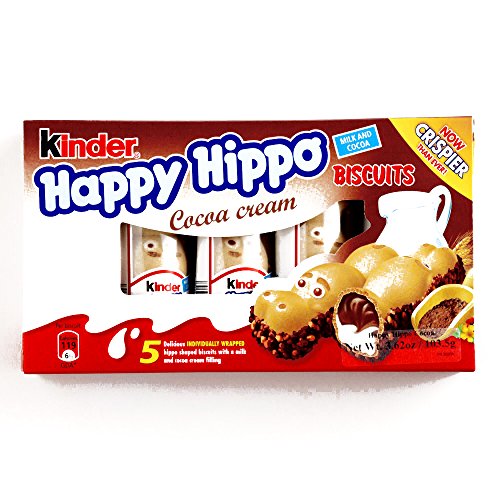 Kinder Happy Hippo Cocoa Biscuits 3.62 oz each (2 Items Per Order) - Cocoa - 3.62 Ounce (Pack of 2)