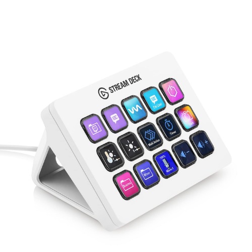 Elgato Stream Deck MK.2 White – Studio Controller, 15 macro keys, trigger actions in apps and software like OBS, Twitch, YouTube and more, works with Mac and PC