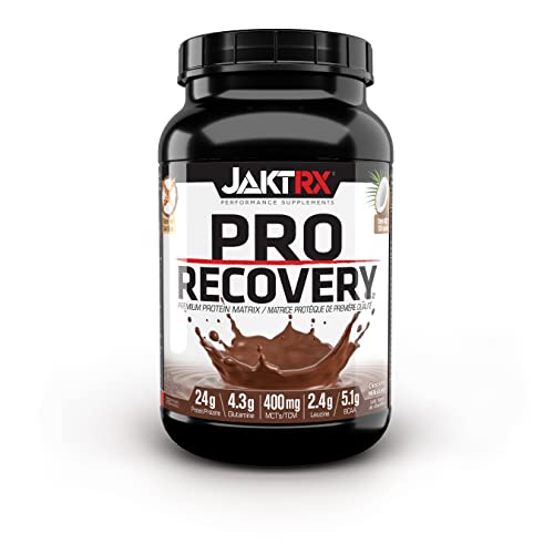 JaktRX PRO RECOVERY – Post-Workout Whey Protein Powder – Muscle Builder & Recovery Supplement – BCAA, Glutamine, Leucine, Glucosamine & MCT – Available in 2 LB Containers - Chocolate Milkshake, 28 Servings