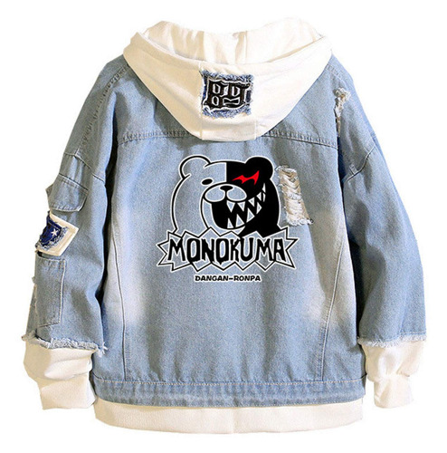 Danganronpa Monokuma Jean Jacket - XLarge Blue/1