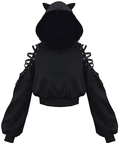 Cat Ear Crop Top Hoodie
