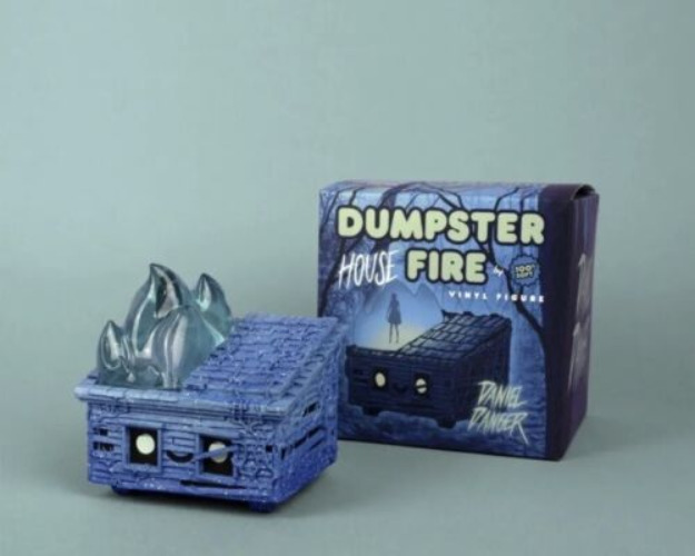 100% Soft x Daniel Danger Dumpster House Fire Midnight Edition Vinyl Figure  | eBay